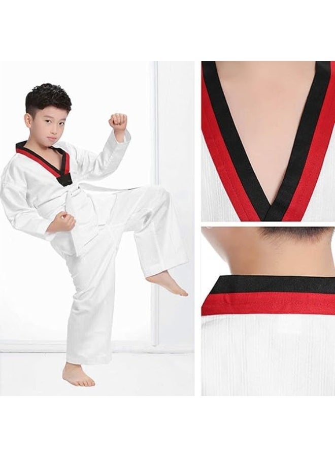 Arabest Taekwondo Suit,Brazilian BJJ Gi Jiu Jitsu Gi for Child Kids Gi Uniform Durable Pant & Jacket,Sports Training Clothes Parts (Height: 123-133CM) - Image 4